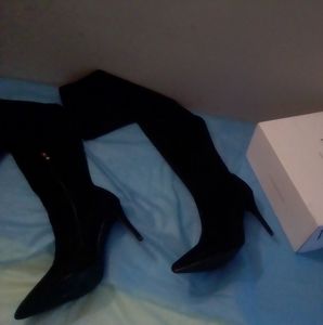 Knee High Black High Heel Boots
